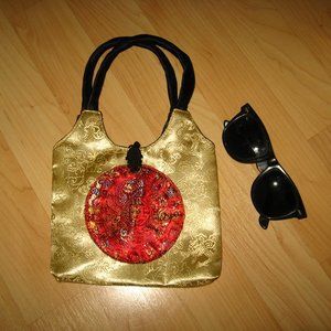 Asian Silk Brocade Dragon Small Handbag